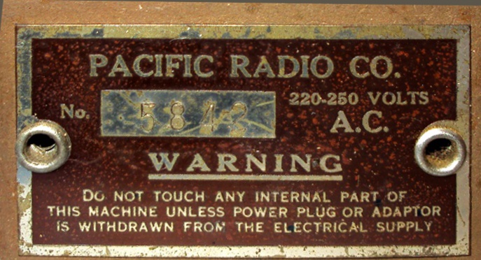 The NZ Vintage Radio Project - Pacific Elite (1935)